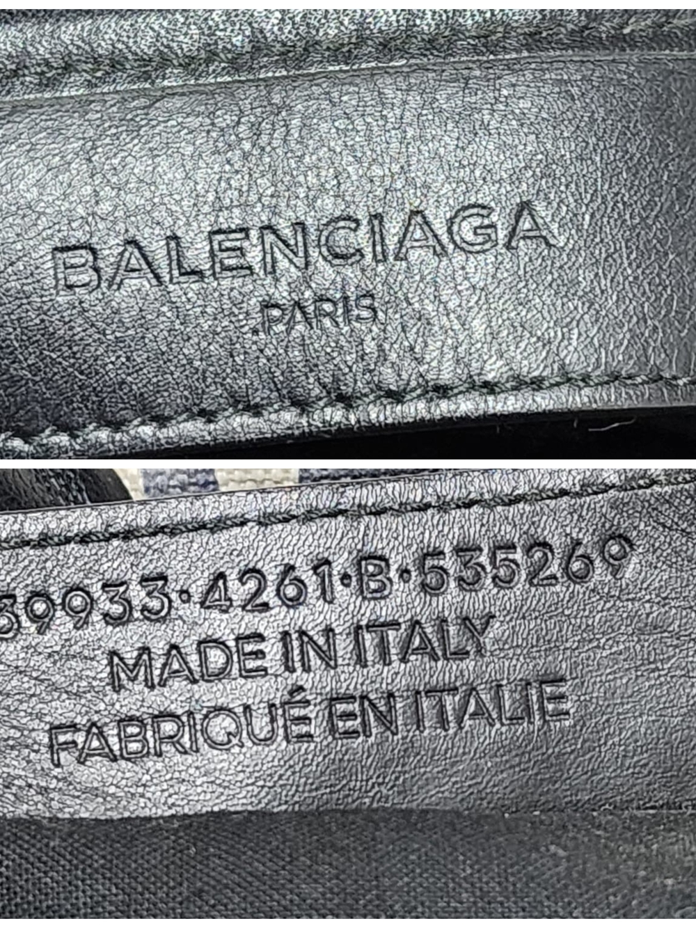 Balenciaga Canvas Striped Navy Cabas S Tote Bag Navy Blue/White/Black - Picture 4 of 12